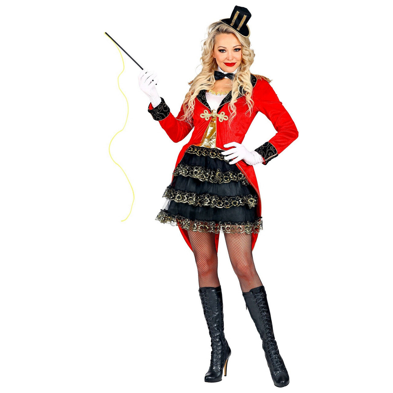 Op deze afbeelding zie je een Kostuums, van het merk Widmann. Ringmeester Circus Voorstelling Vrouw Kostuum