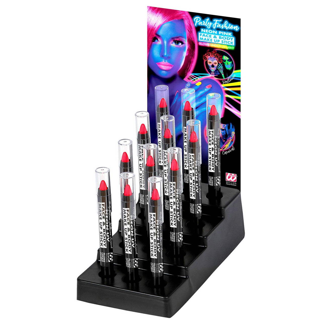 Op deze afbeelding zie je een Accessoires, van het merk Widmann. Make-Up Potlood Neon Roze