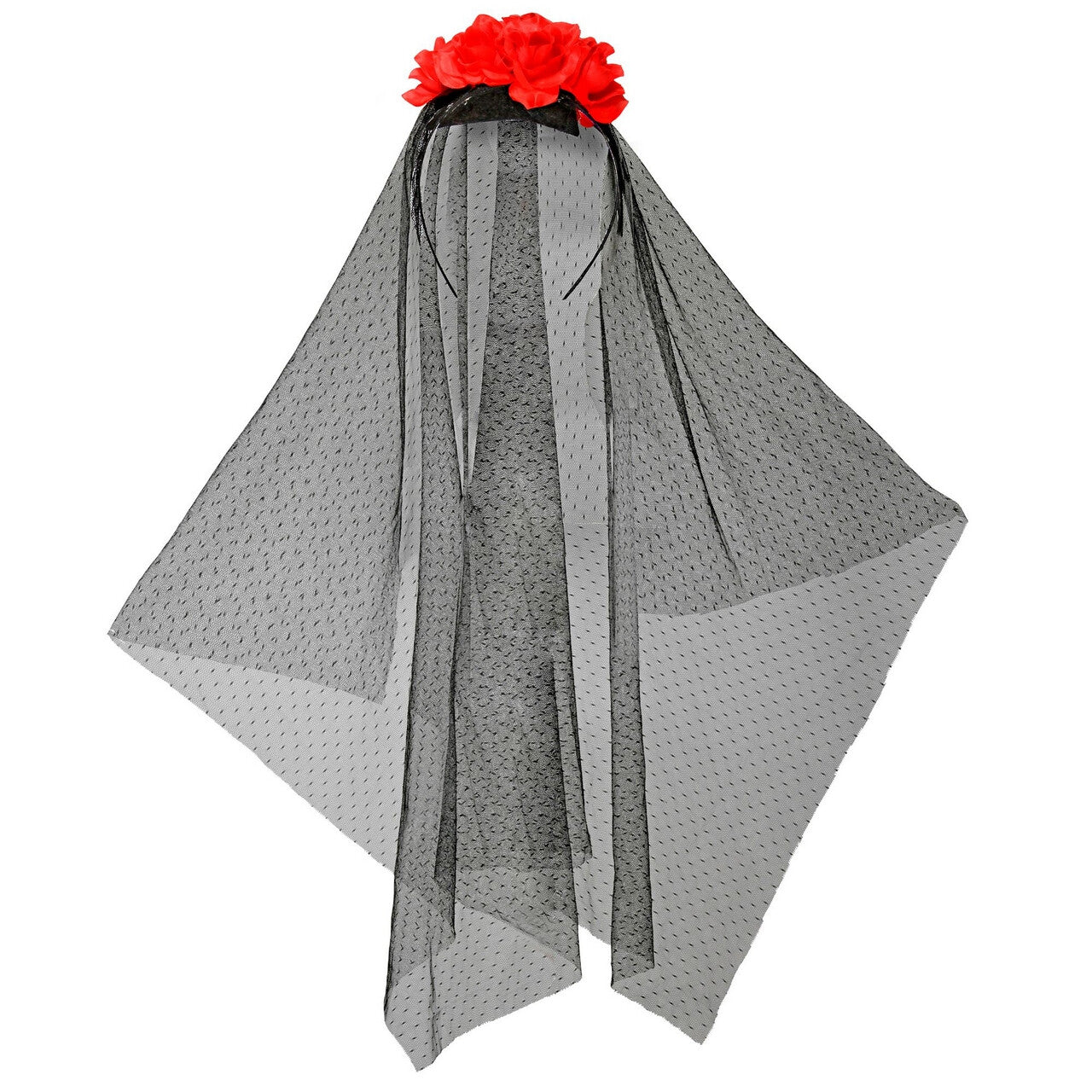 Op deze afbeelding zie je een Accessoires, van het merk Widmann. Krans Van Rozen Met Sluier Dia De Los Muertos
