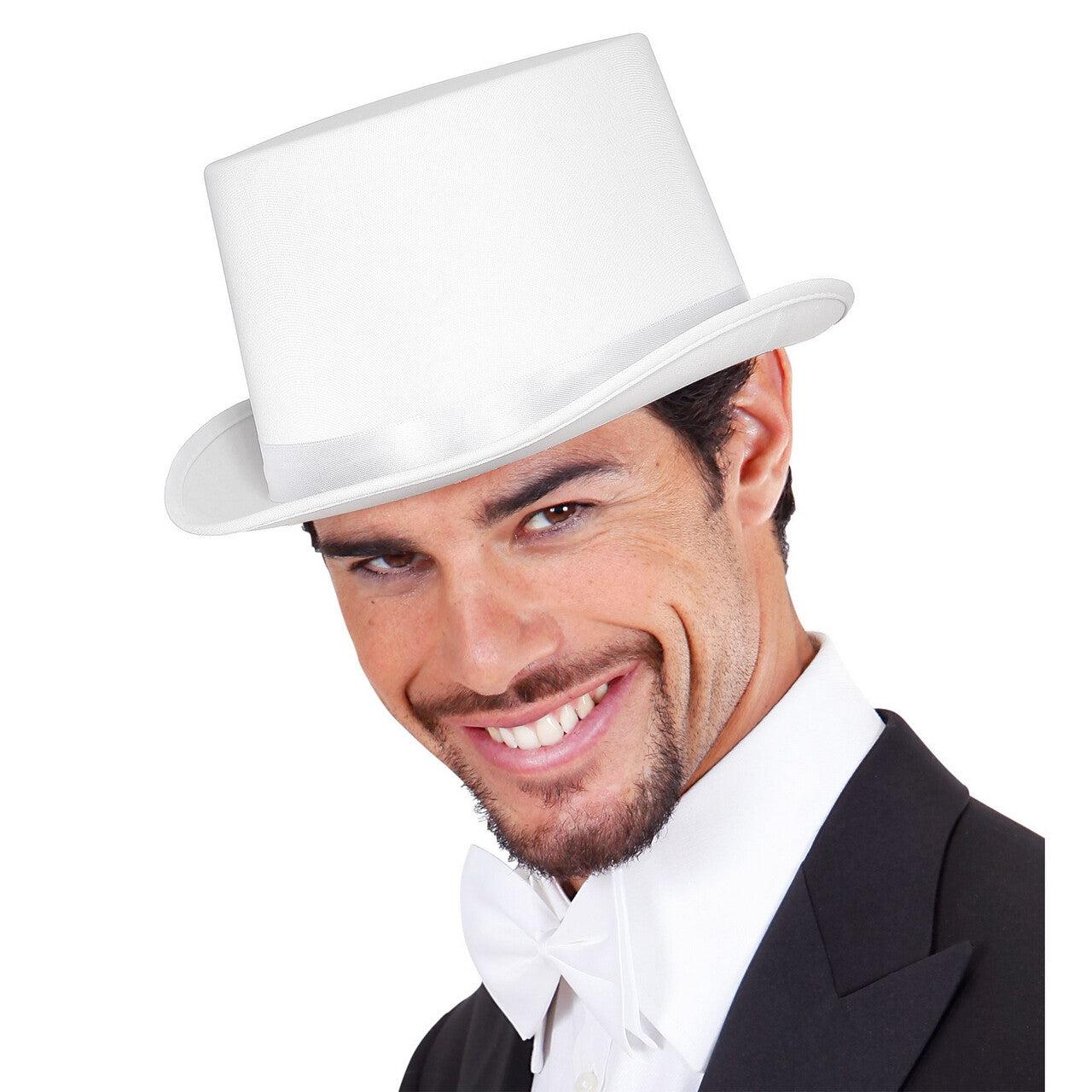 Op deze afbeelding zie je een Accessoires, van het merk Widmann. Grand Gala Hoge Hoed Wit