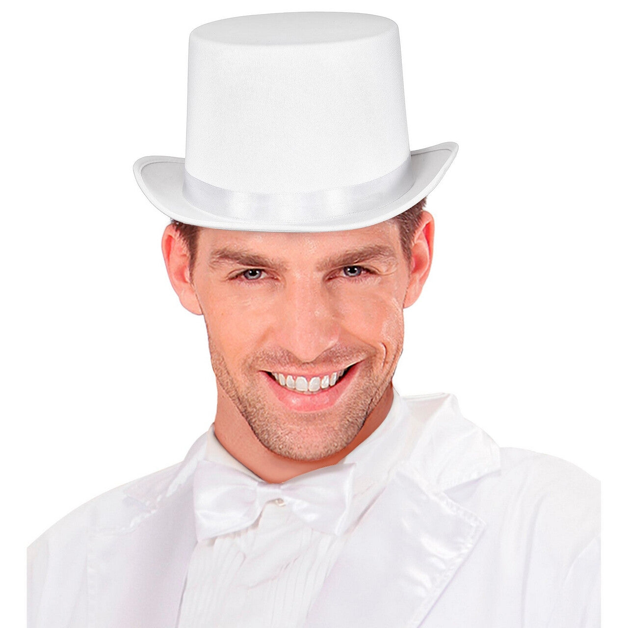 Op deze afbeelding zie je een Accessoires, van het merk Widmann. Grand Gala Hoge Hoed Wit