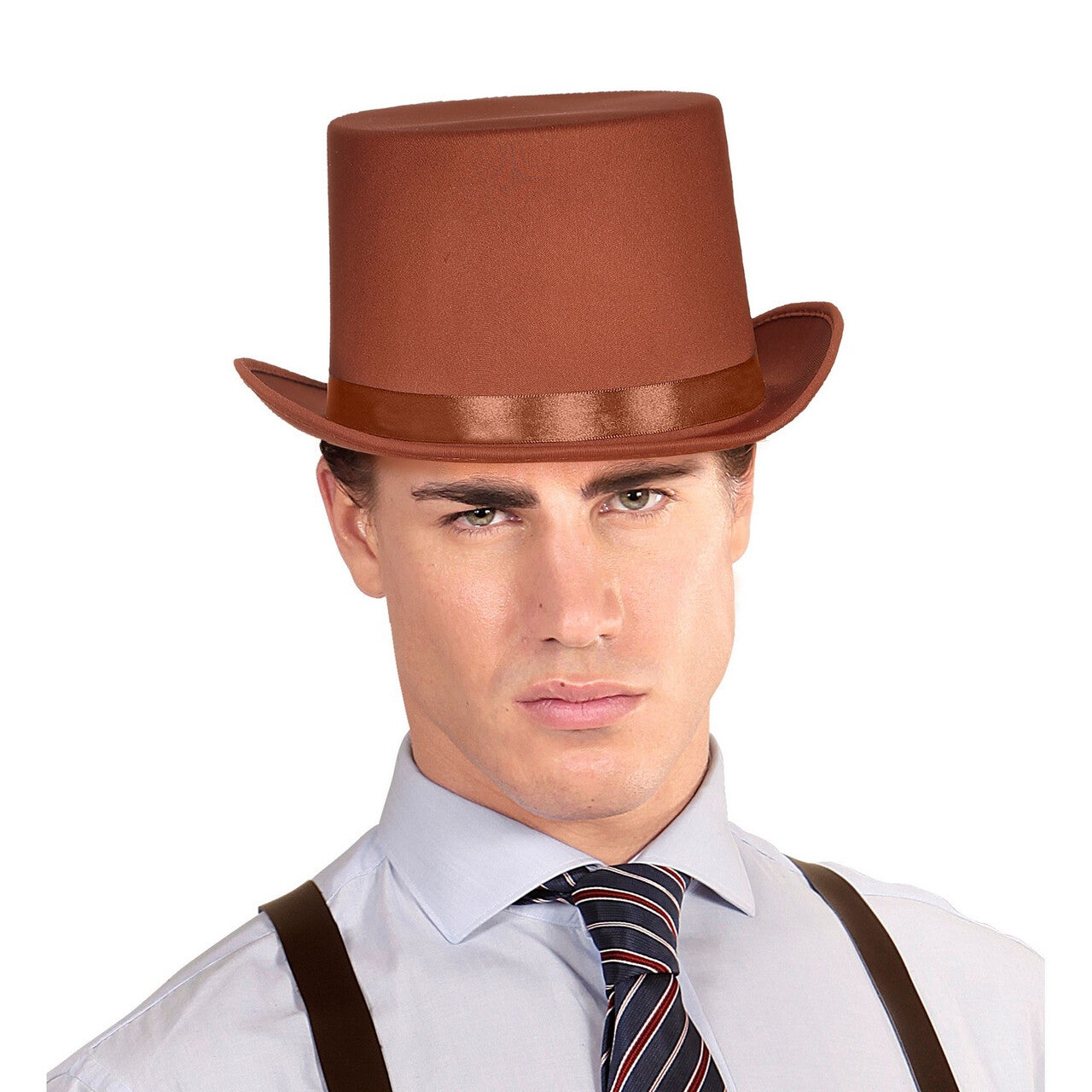 Op deze afbeelding zie je een Accessoires, van het merk Widmann. Vintage Hoge Hoed Pokerspeler Wilde Westen