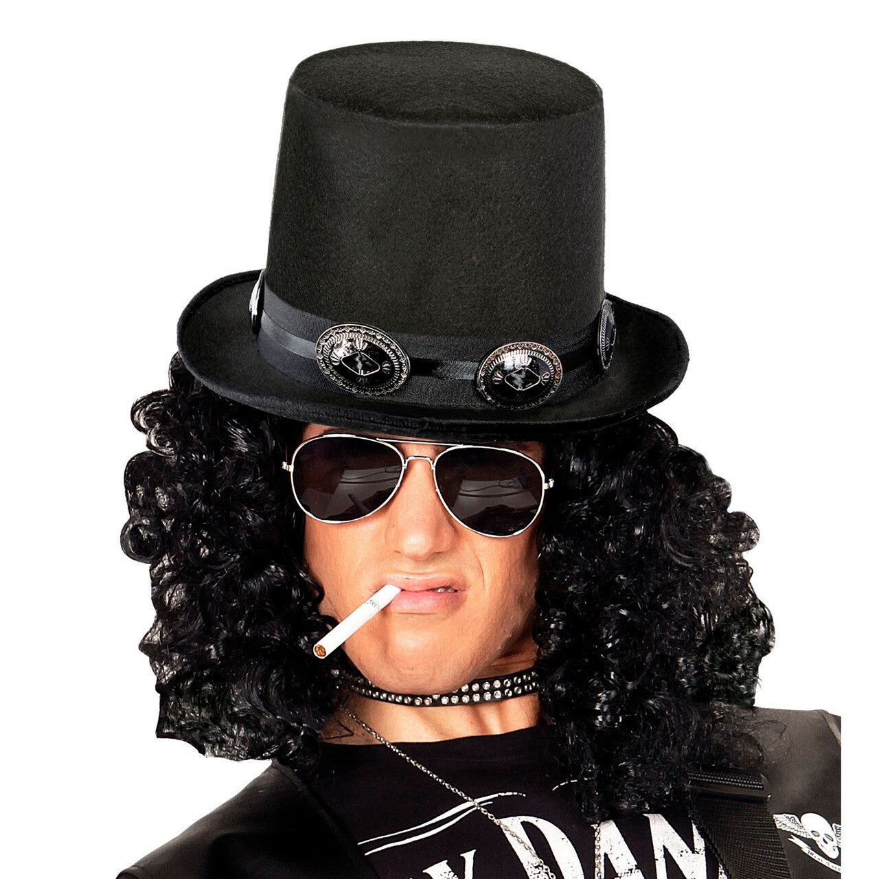 Op deze afbeelding zie je een Accessoires, van het merk Widmann. Hoge Hoed Rockster Slash