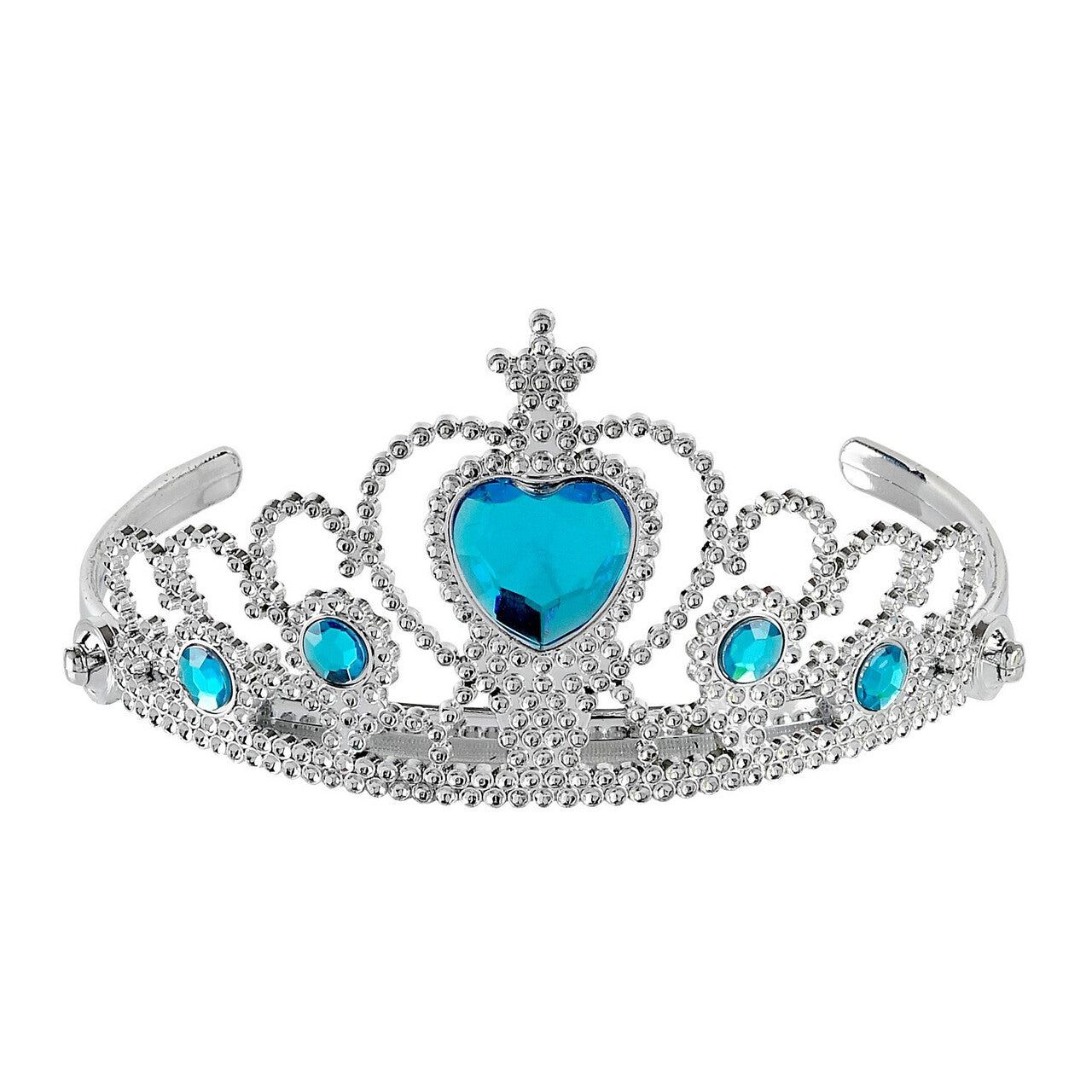 Op deze afbeelding zie je een Accessoires, van het merk Widmann. Zilveren Tiara Met Turquoise Steentjes Prinses