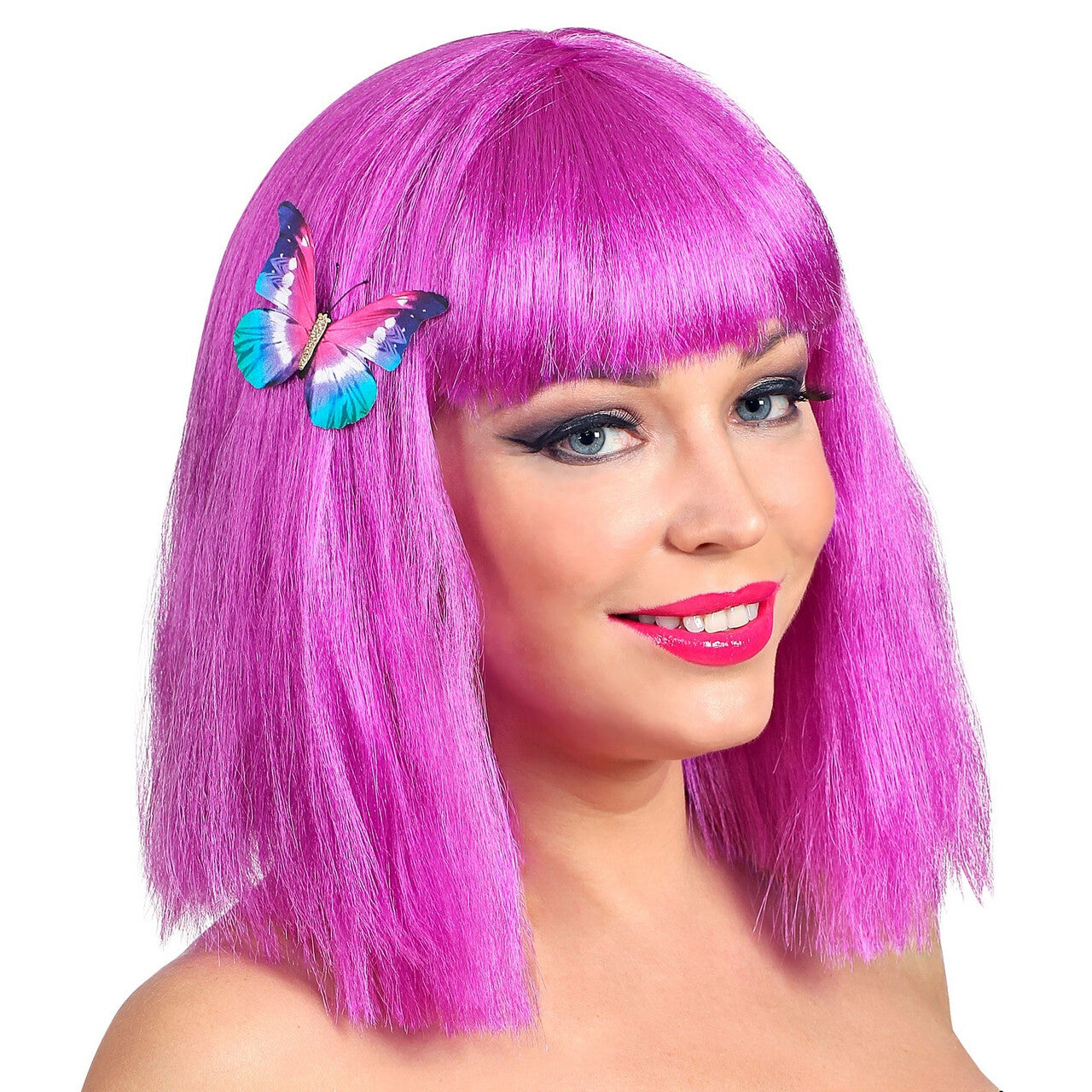 Op deze afbeelding zie je een Accessoires, van het merk Widmann. Set Van 4 Tropische Vlinder Haarclips