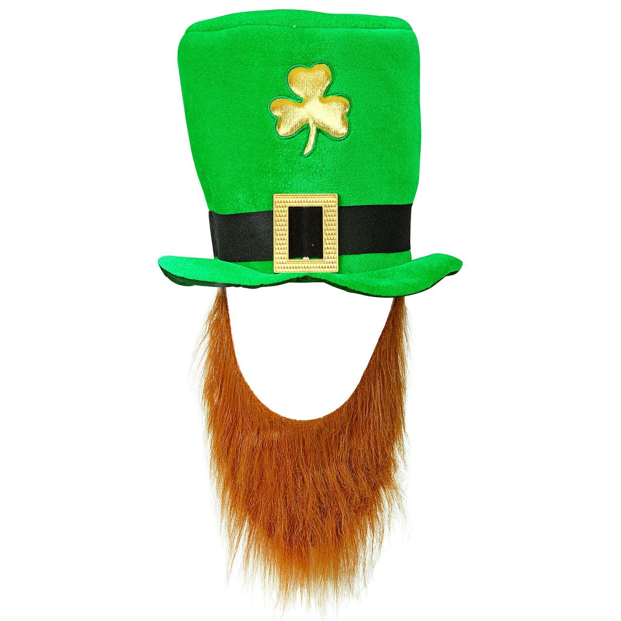 Op deze afbeelding zie je een Accessoires, van het merk Widmann. Hoge Hoed St. Patricks Day Leprechaun Kabouter Met Baard
