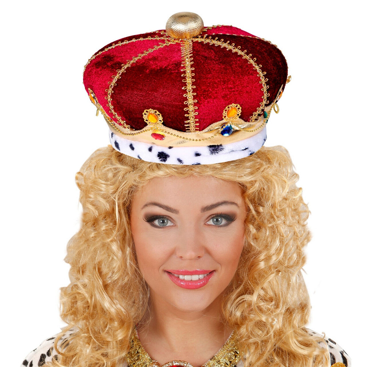 Op deze afbeelding zie je een Accessoires, van het merk Widmann. Koninklijke Kroon Met Edelstenen