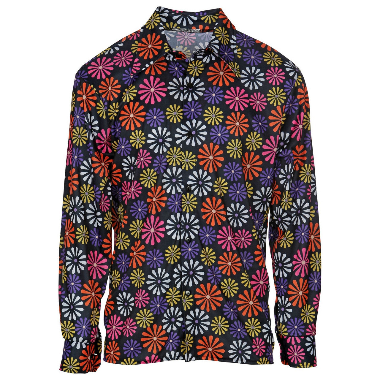Op deze afbeelding zie je een Kostuums, van het merk Widmann. Shirt Vol Madeliefjes Hippie Man