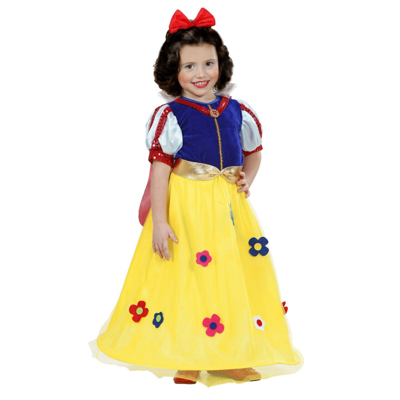 Op deze afbeelding zie je een Kostuums, van het merk Widmann. Sprookjesboek Prinses Sneeuwwitje Met Bloemen Meisje Kostuum