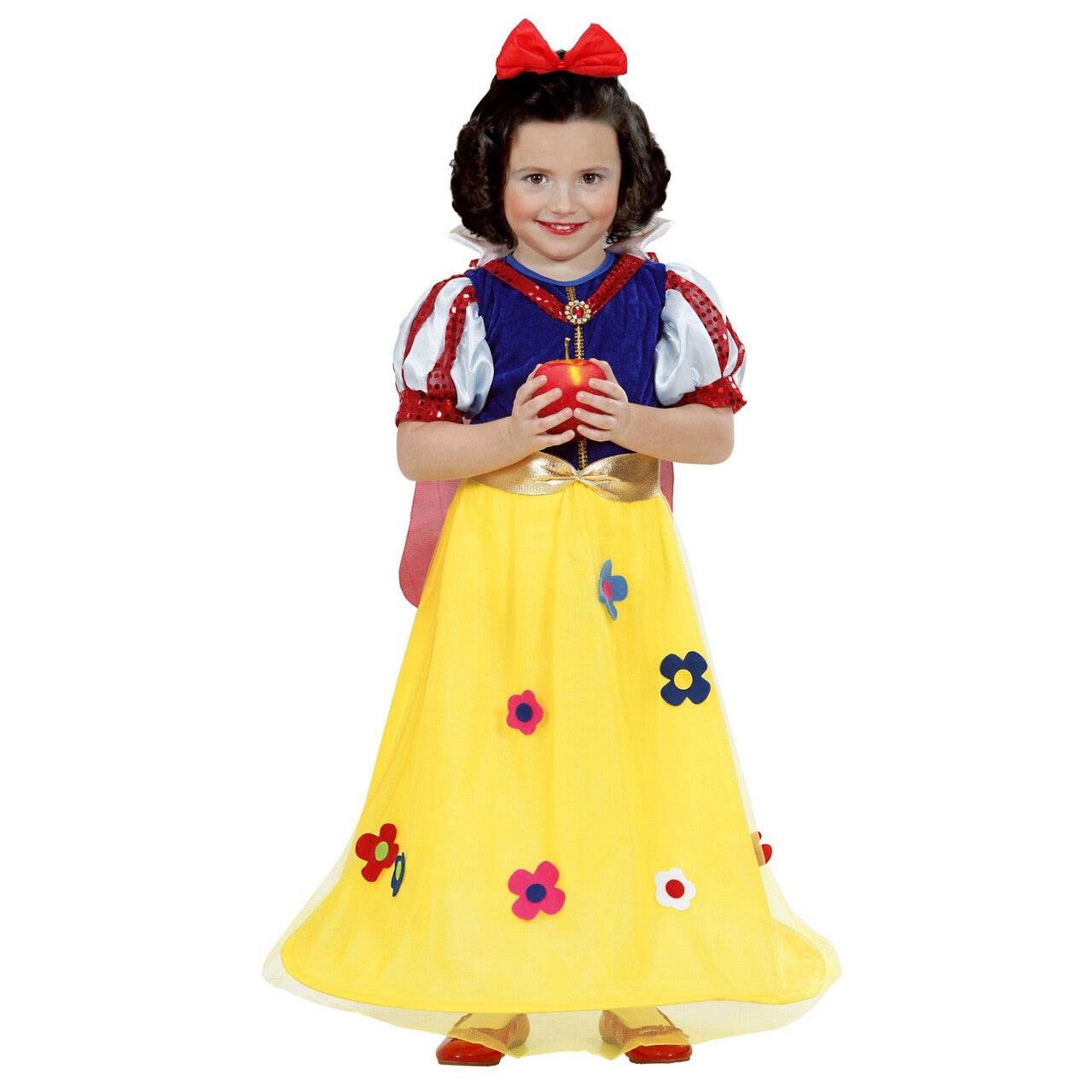 Op deze afbeelding zie je een Kostuums, van het merk Widmann. Sprookjesboek Prinses Sneeuwwitje Met Bloemen Meisje Kostuum