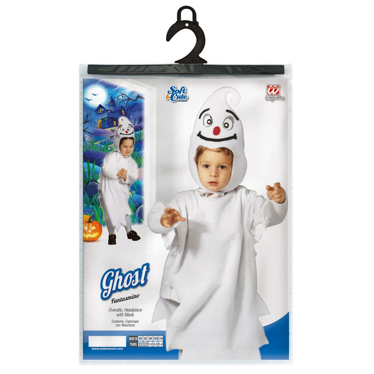 Op deze afbeelding zie je een Kostuums, van het merk Widmann. Tekenfilm Spook Casper Kind Kostuum