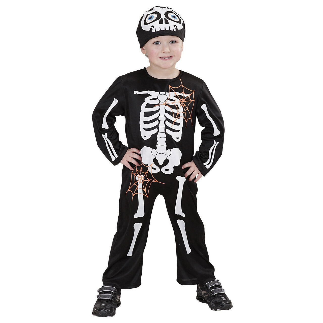 Op deze afbeelding zie je een Kostuums, van het merk Widmann. Knekel Skelet Spookhuis Kind Kostuum