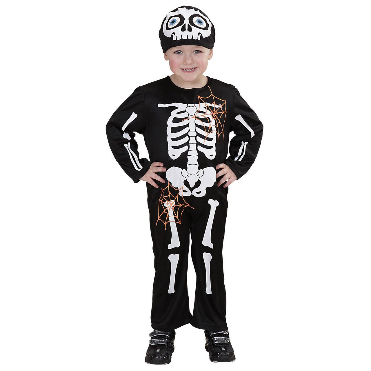 Op deze afbeelding zie je een Kostuums, van het merk Widmann. Knekel Skelet Spookhuis Kind Kostuum