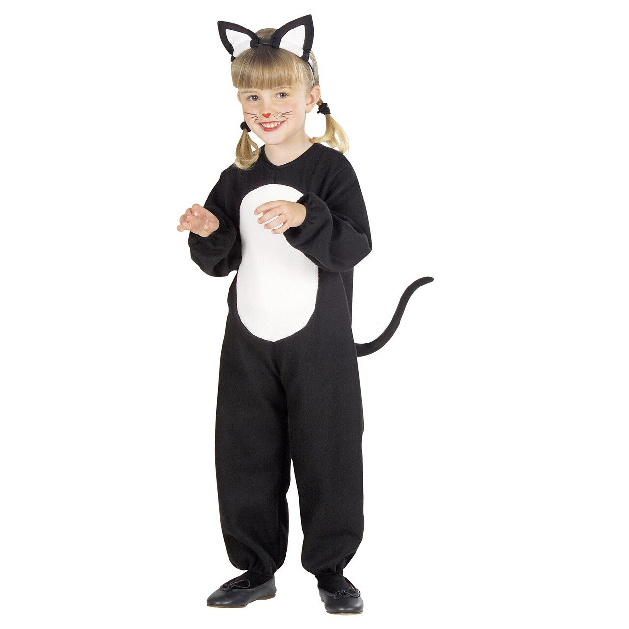 Op deze afbeelding zie je een Kostuums, van het merk Widmann. Zwarte Kat Op Muizenjacht Kind Kostuum