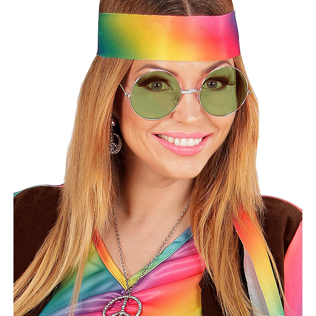 Op deze afbeelding zie je een Accessoires, van het merk Widmann. Lekker Grote Jaren 70 Bril Groen