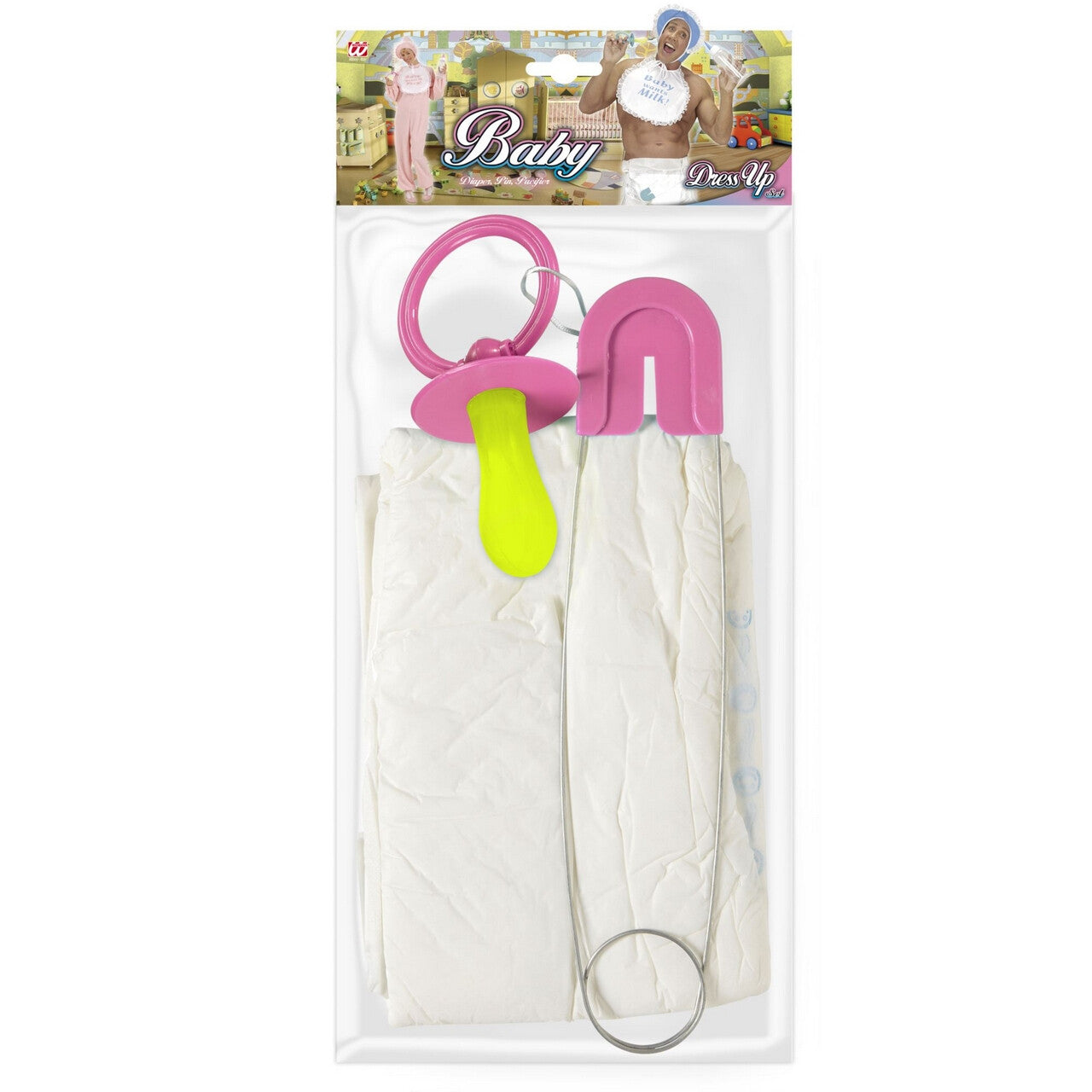 Op deze afbeelding zie je een Accessoires, van het merk Widmann. Driedelige Baby Set Roze