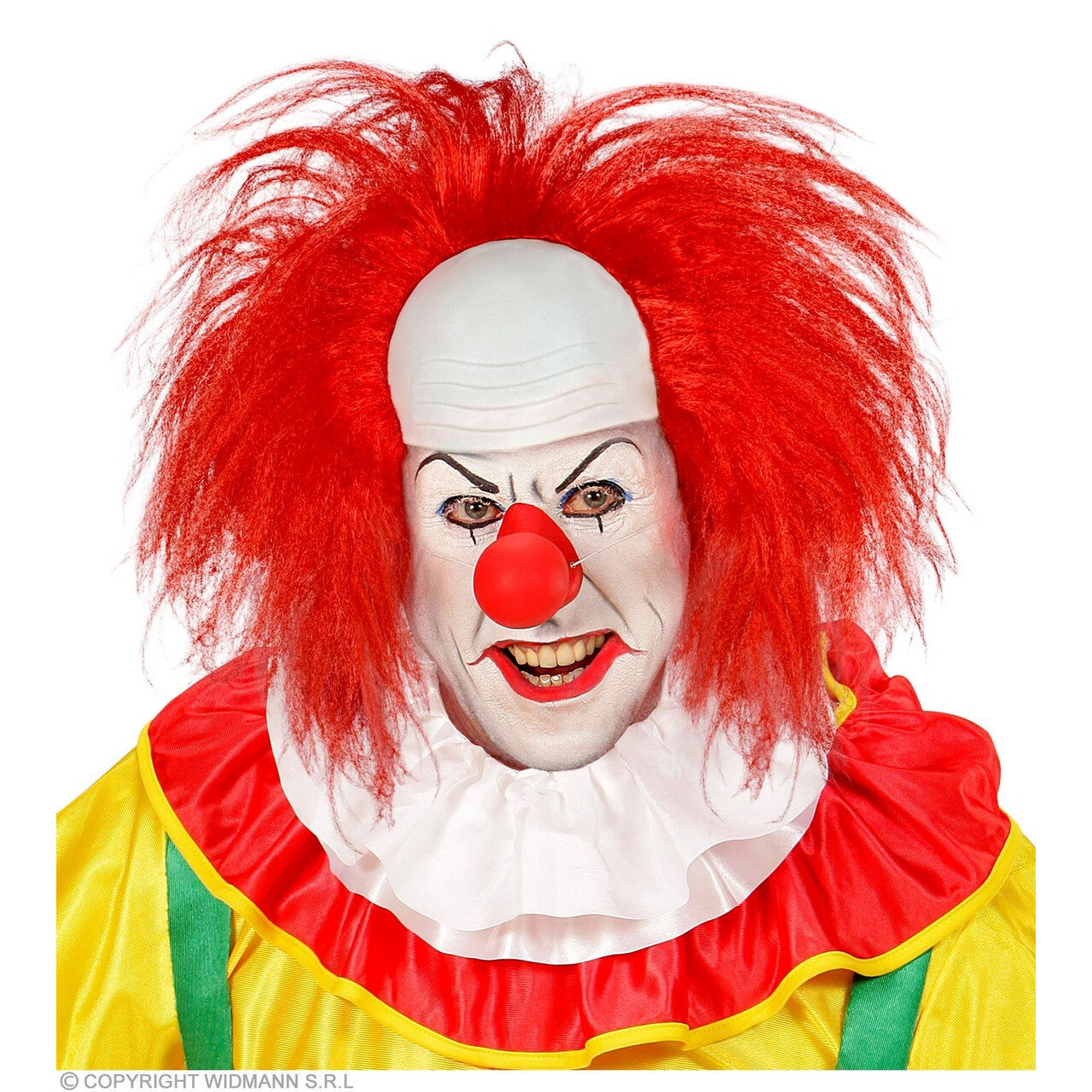 Op deze afbeelding zie je een Accessoires, van het merk Widmann. Felrode Boze Clown Kapsel