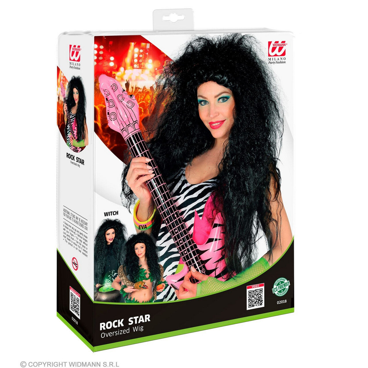 Op deze afbeelding zie je een Accessoires, van het merk Widmann. Jaren 80 Wilde Rockster Silky Slayer