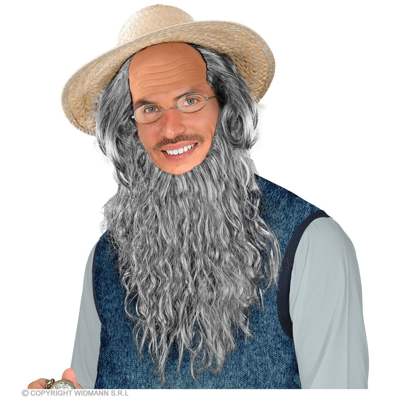 Op deze afbeelding zie je een Accessoires, van het merk Widmann. Hoofdbedekking Amish Met Baard En Bril