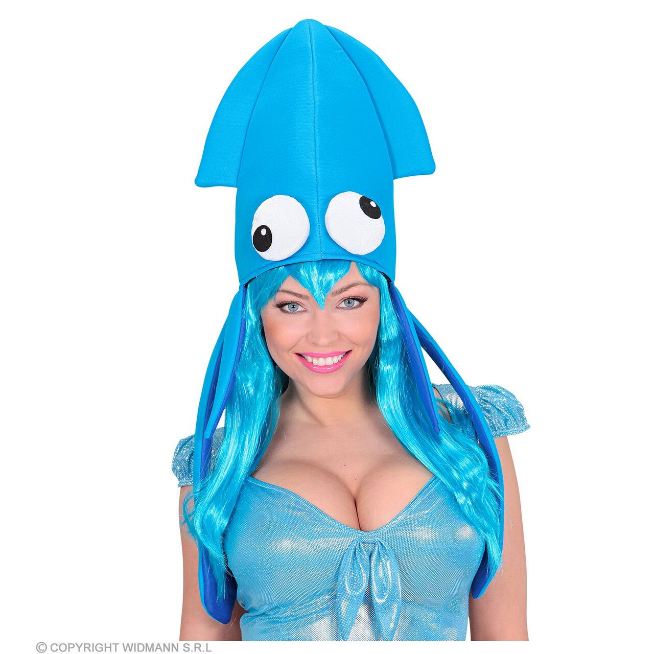 Op deze afbeelding zie je een Accessoires, van het merk Widmann. Oceaan Blauwe Geinige Inktvis