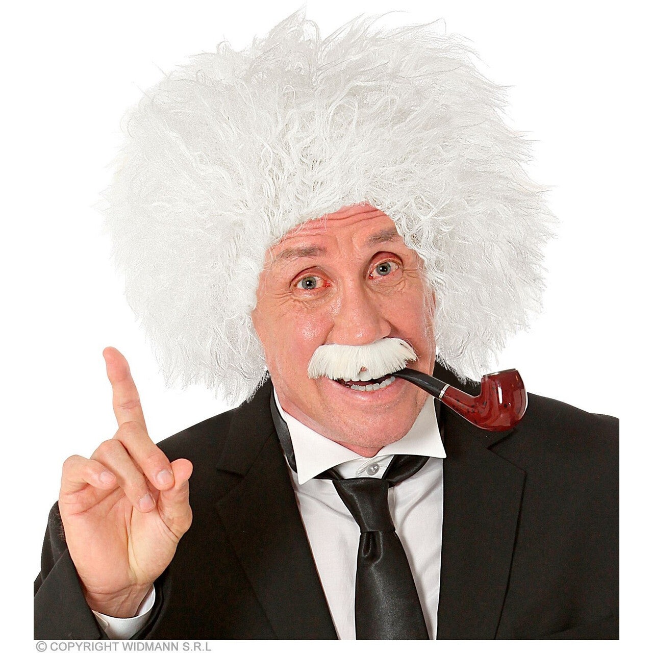 Op deze afbeelding zie je een Accessoires, van het merk Widmann. Professor Zweistein Pruik Wit