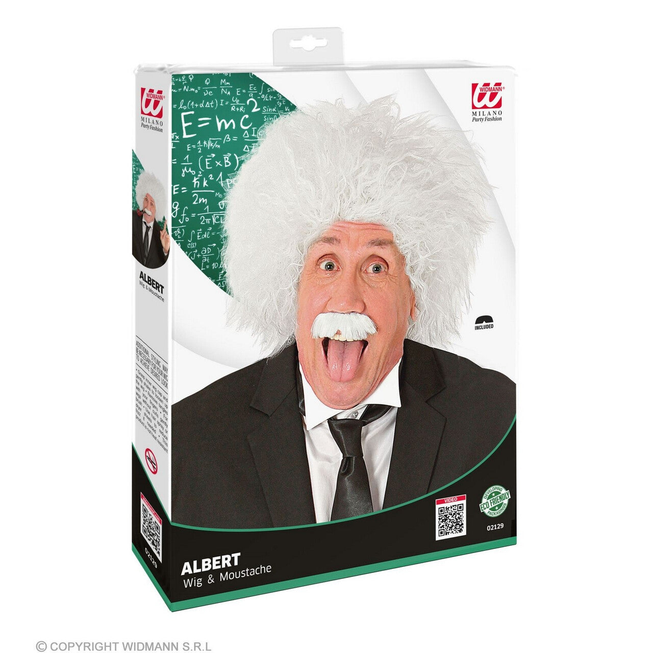 Op deze afbeelding zie je een Accessoires, van het merk Widmann. Professor Zweistein Pruik Wit