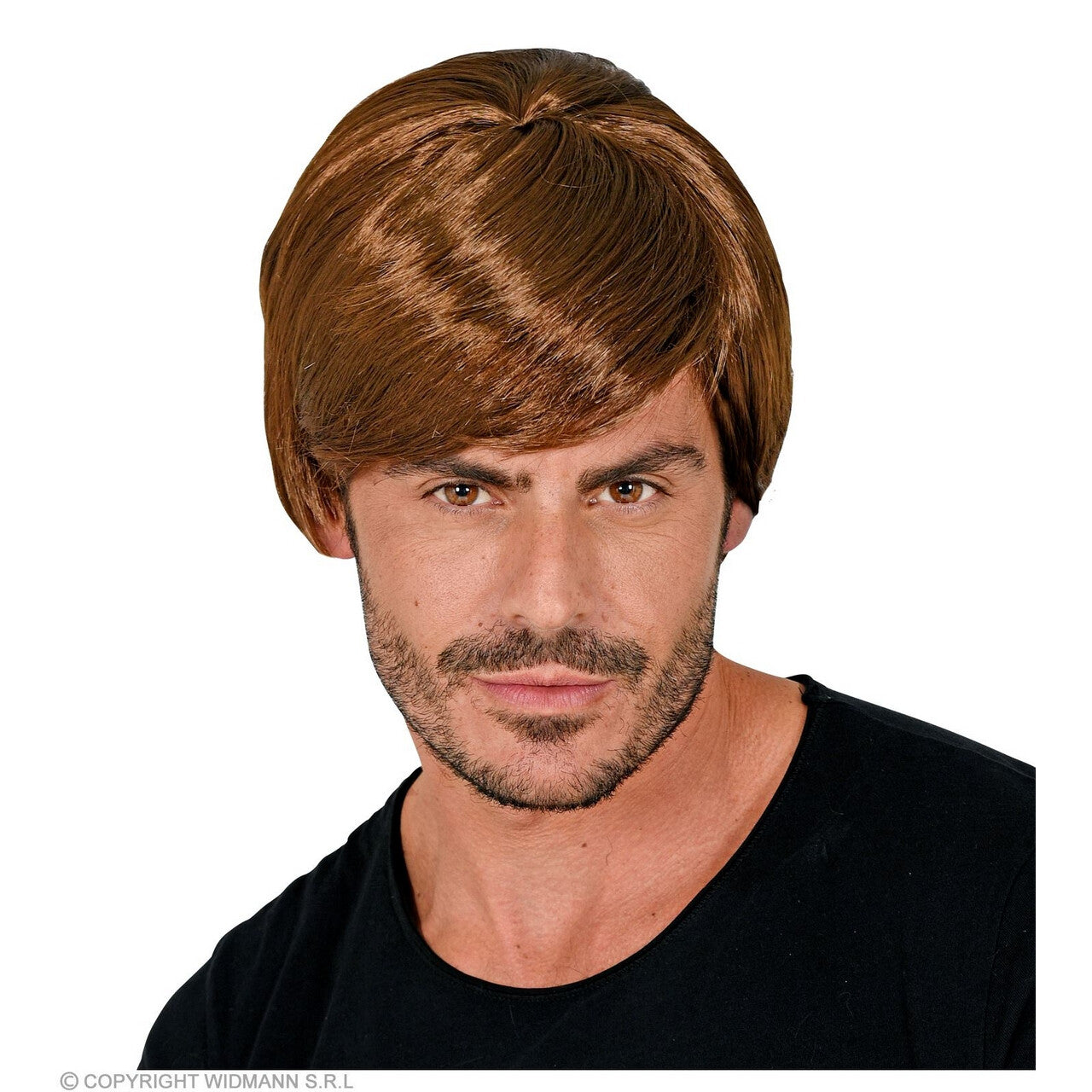 Op deze afbeelding zie je een Accessoires, van het merk Widmann. Jaren 60 Charisma Gerrit Pruik Bruin