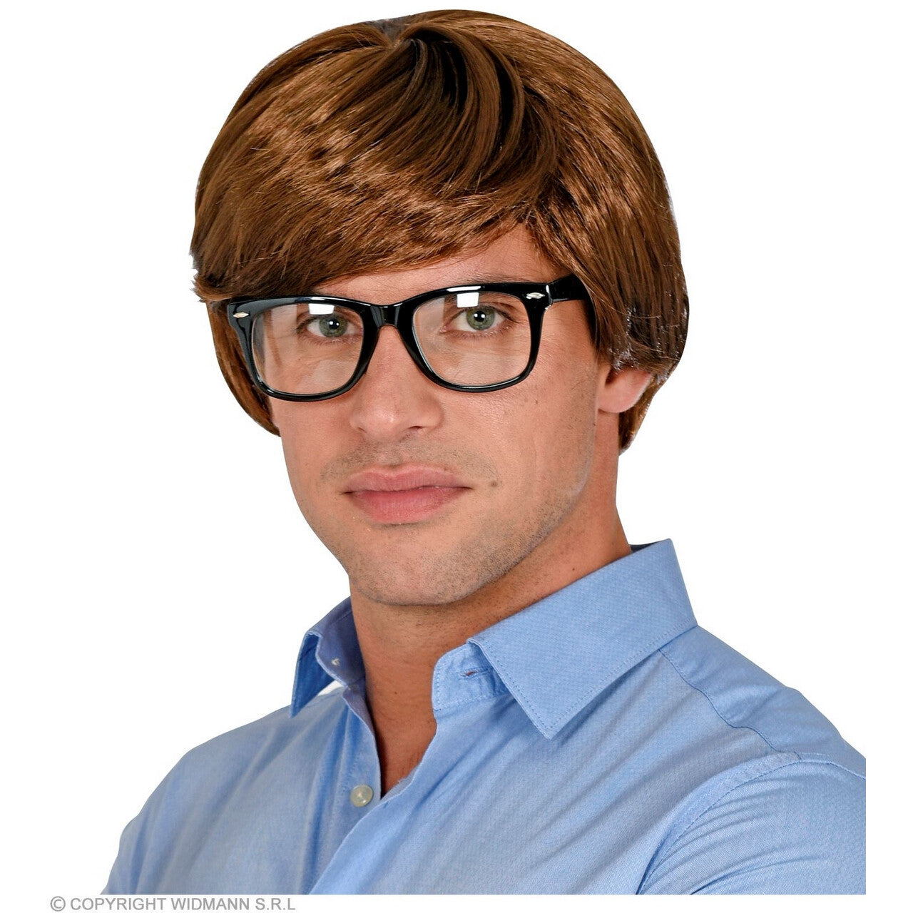 Op deze afbeelding zie je een Accessoires, van het merk Widmann. Jaren 60 Charisma Gerrit Pruik Bruin