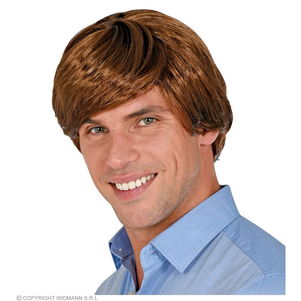 Op deze afbeelding zie je een Accessoires, van het merk Widmann. Jaren 60 Charisma Gerrit Pruik Bruin