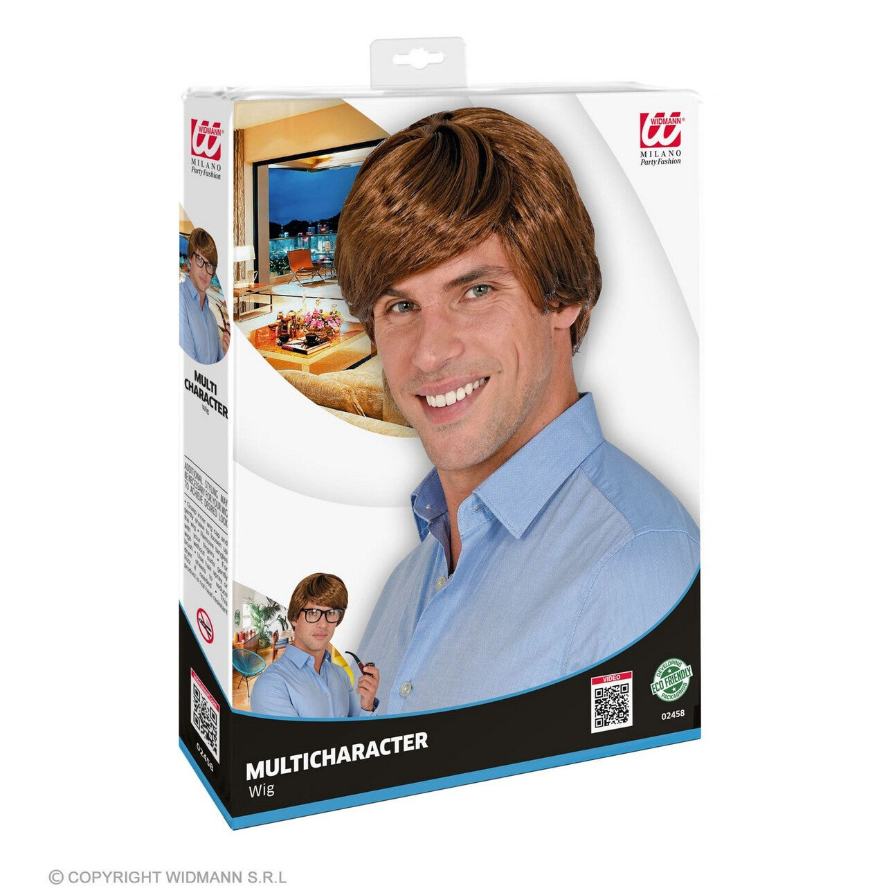 Op deze afbeelding zie je een Accessoires, van het merk Widmann. Jaren 60 Charisma Gerrit Pruik Bruin