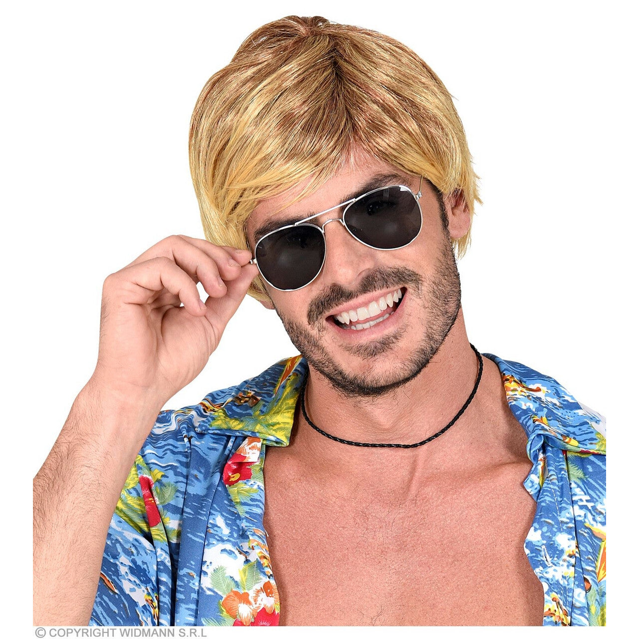 Op deze afbeelding zie je een Accessoires, van het merk Widmann. Surfer Strand Hunk Cody Blond