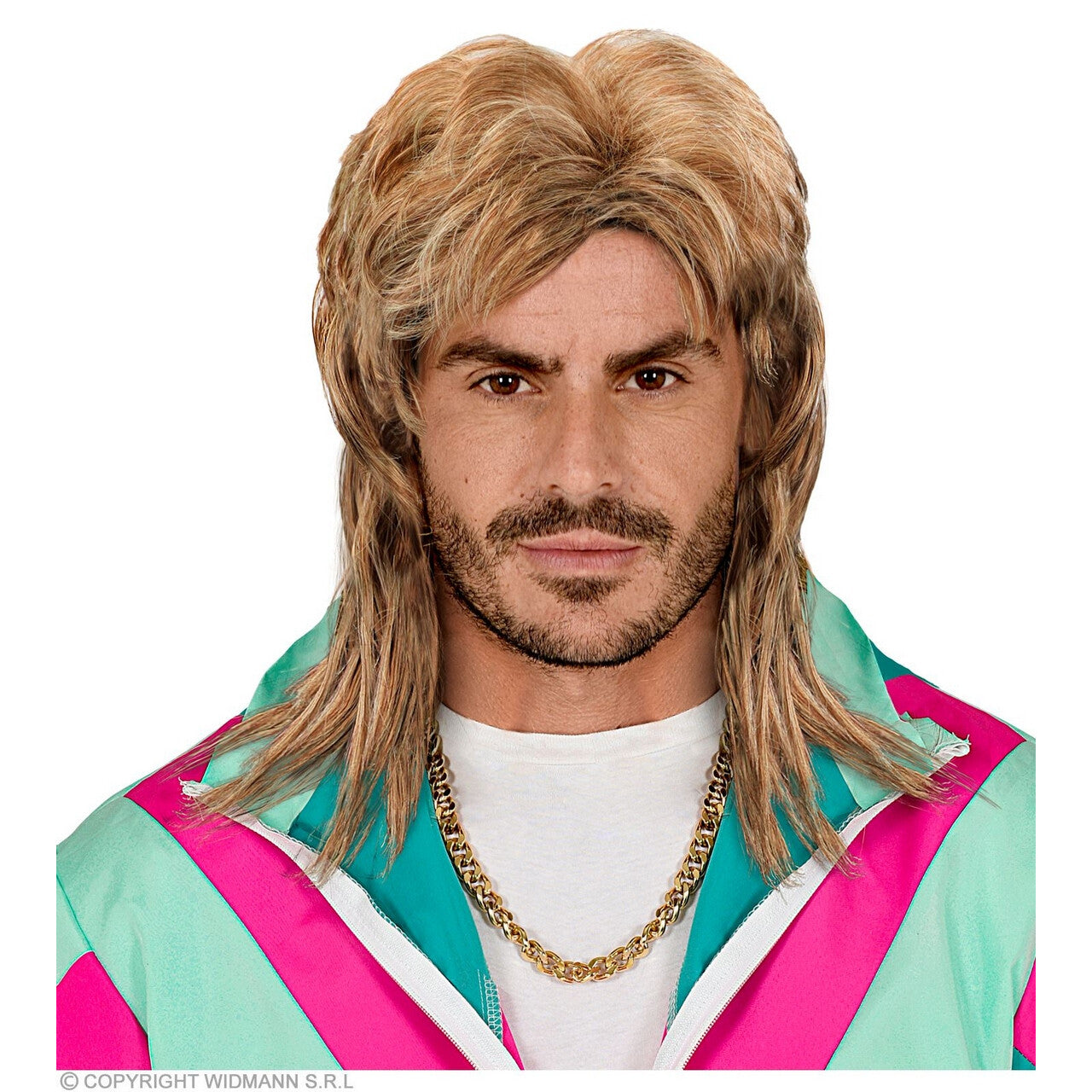 Op deze afbeelding zie je een Accessoires, van het merk Widmann. 80s Pruik Freddy
