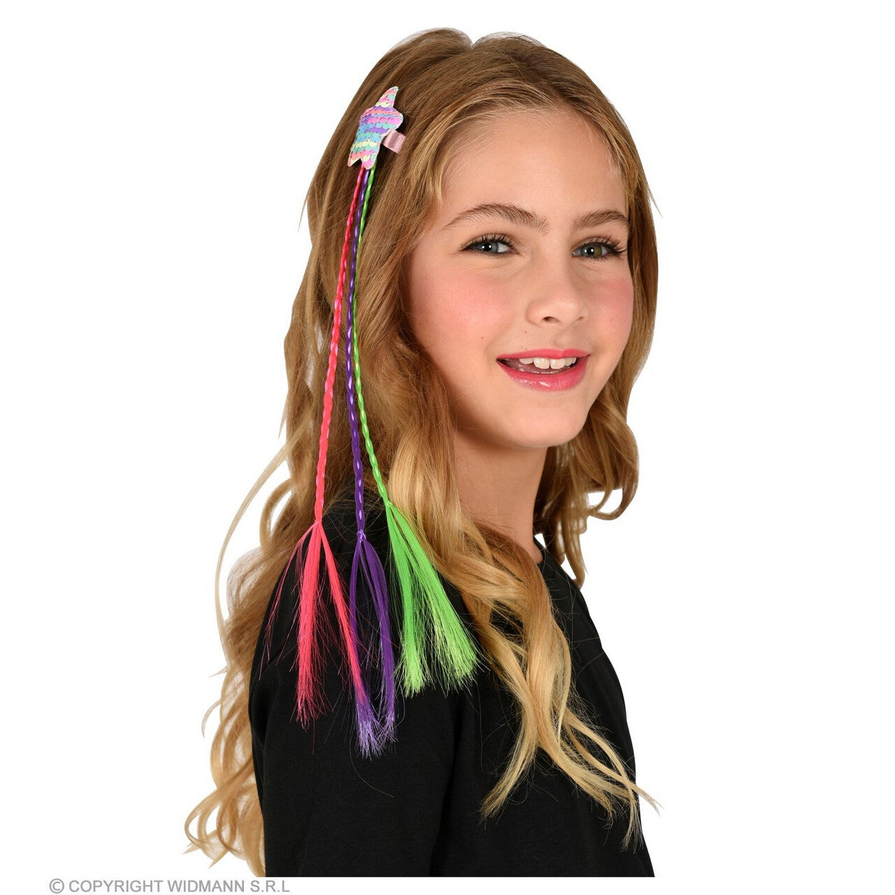 Op deze afbeelding zie je een Accessoires, van het merk Widmann. Prachtig Hair Extension Prinsessen Fee Starbraid