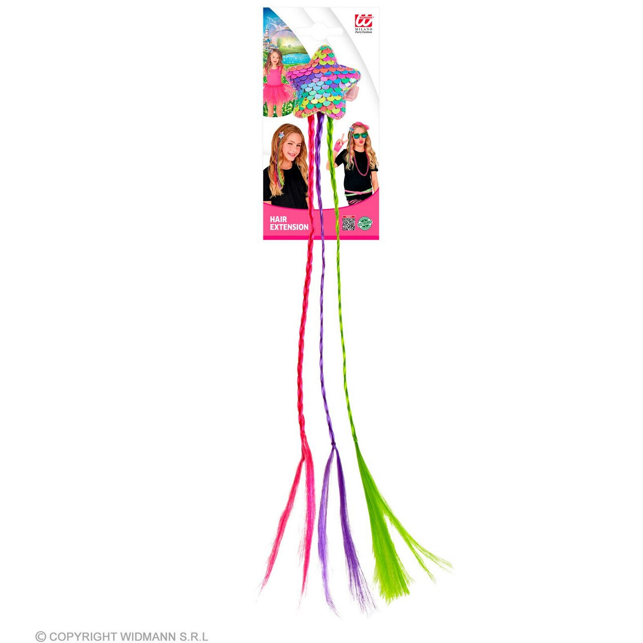 Op deze afbeelding zie je een Accessoires, van het merk Widmann. Prachtig Hair Extension Prinsessen Fee Starbraid
