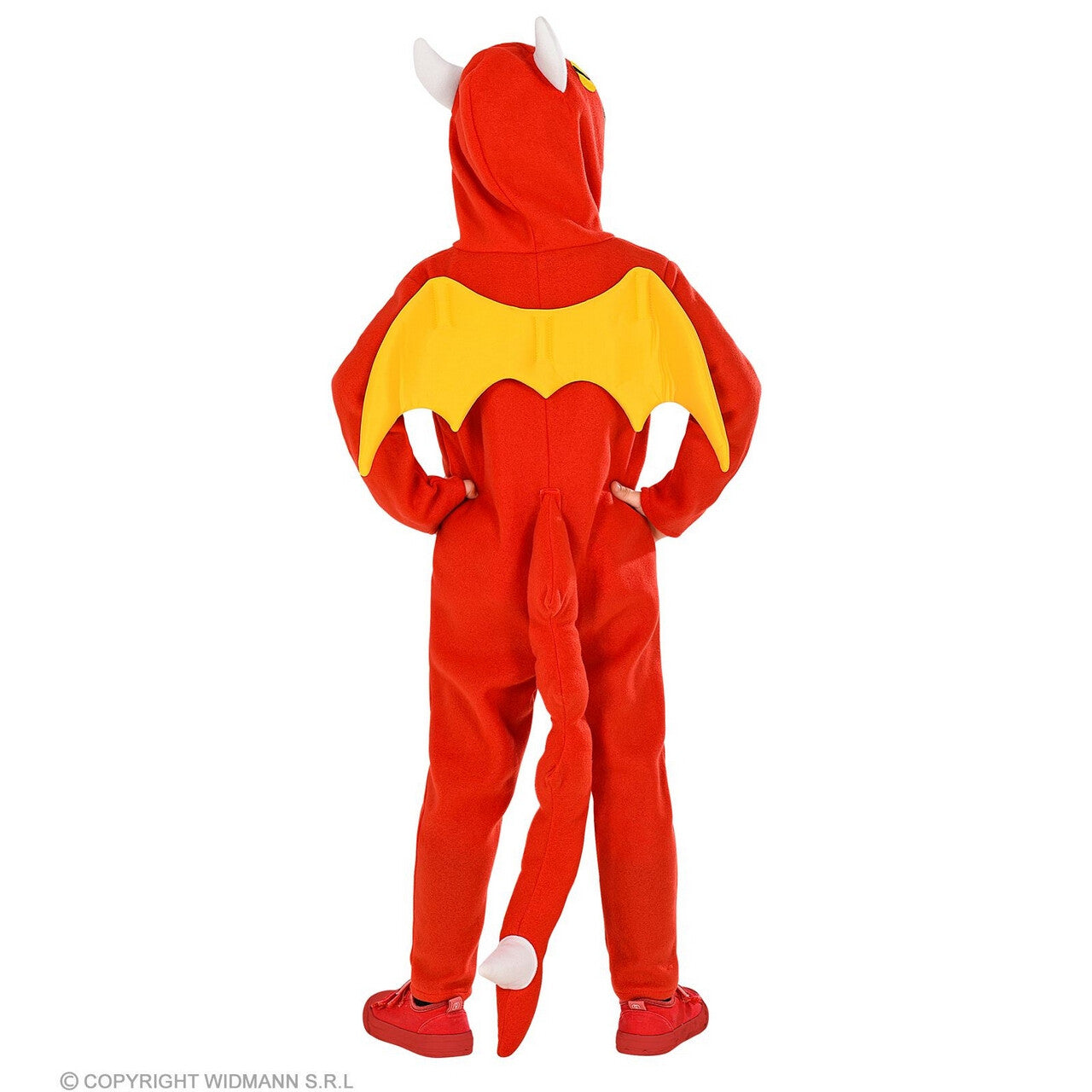 Op deze afbeelding zie je een Kostuums, van het merk Widmann. Kleine Ongevaarlijke Draak Darby Kind Kostuum