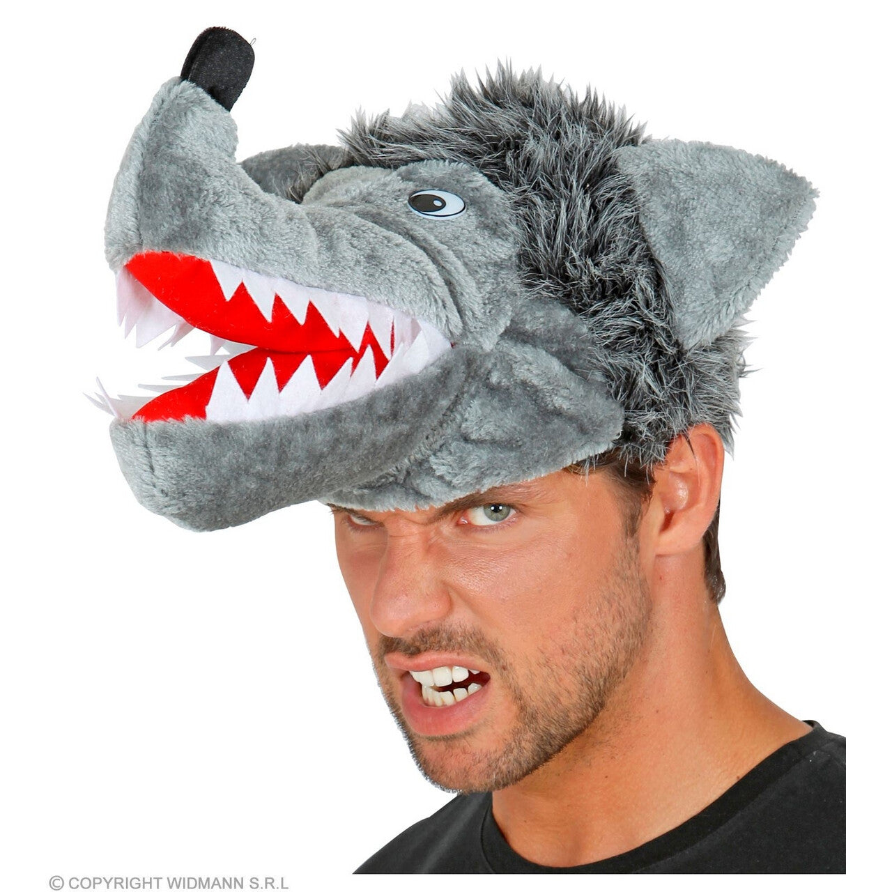 Op deze afbeelding zie je een Accessoires, van het merk Widmann. Wolf Op Je Hoofd Muts