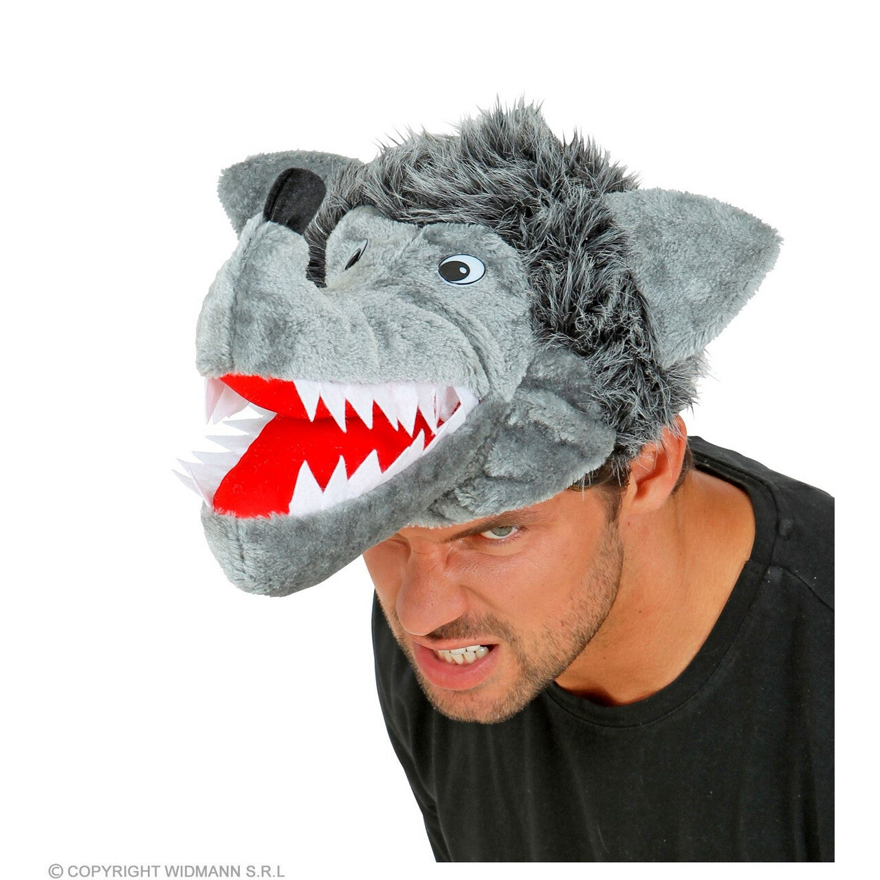 Op deze afbeelding zie je een Accessoires, van het merk Widmann. Wolf Op Je Hoofd Muts