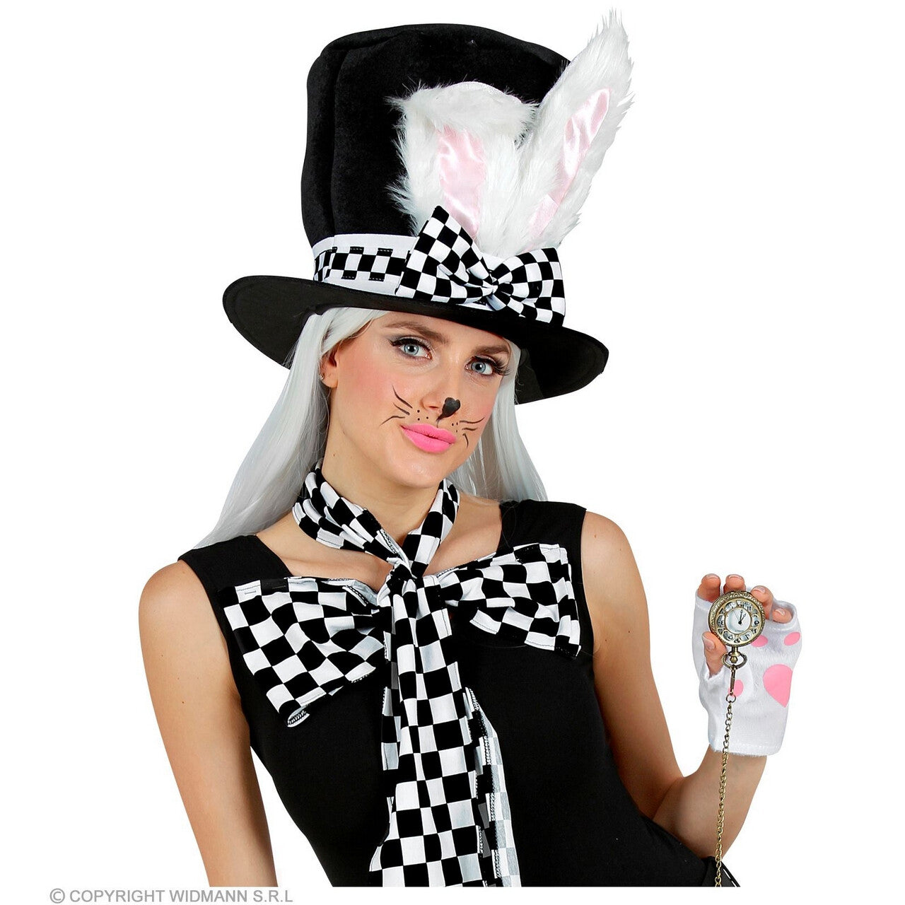 Op deze afbeelding zie je een Accessoires, van het merk Widmann. Konijn Op Een Hoed