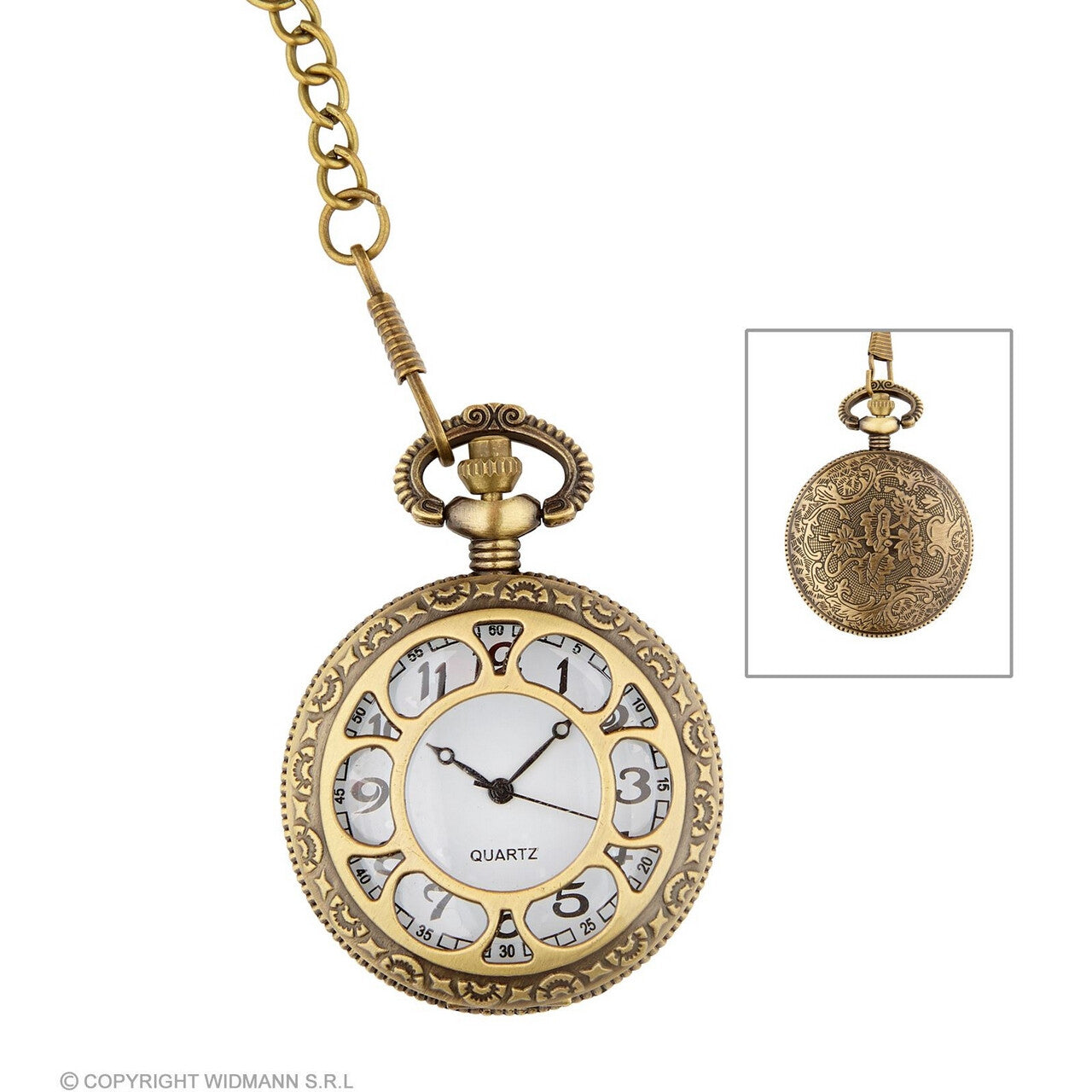 Op deze afbeelding zie je een Accessoires, van het merk Widmann. Terug In De Tijd Tijdloos Zakhorloge