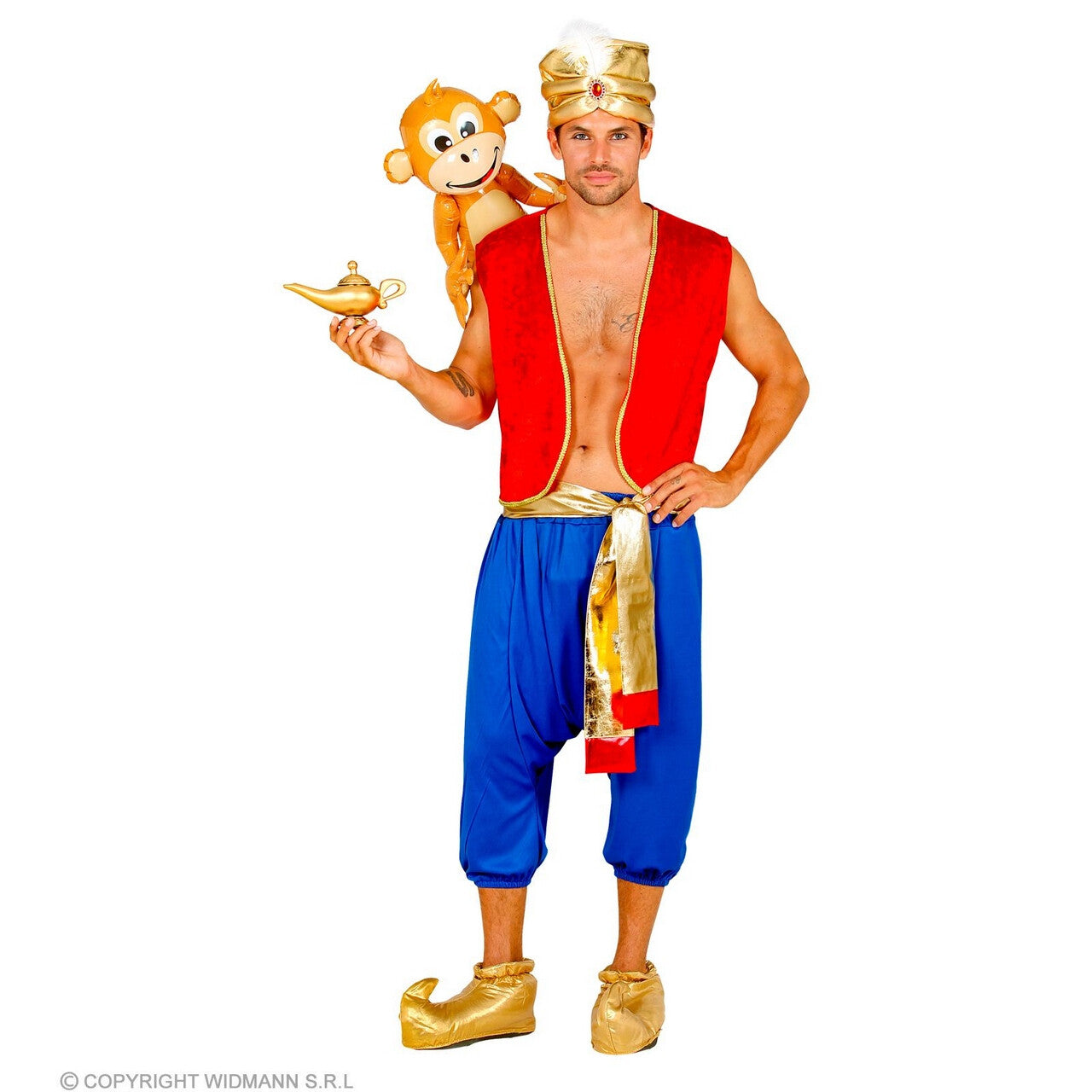 Op deze afbeelding zie je een Kostuums, van het merk Widmann. Aladdin Prins Van Agrabah Man Kostuum