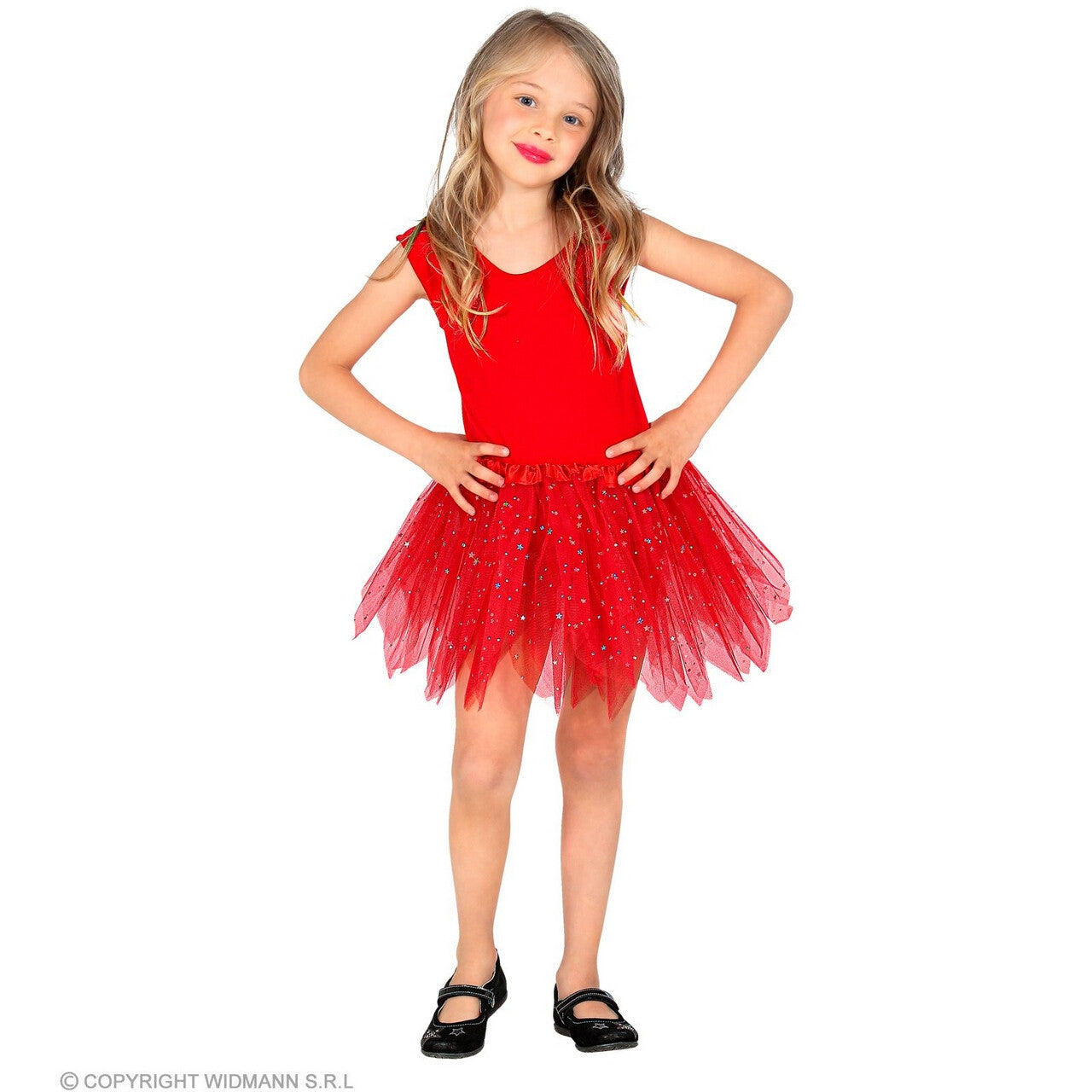 Op deze afbeelding zie je een Kostuums, van het merk Widmann. Starstruck Tutu 30 Centimeter Rood Meisje Kostuum