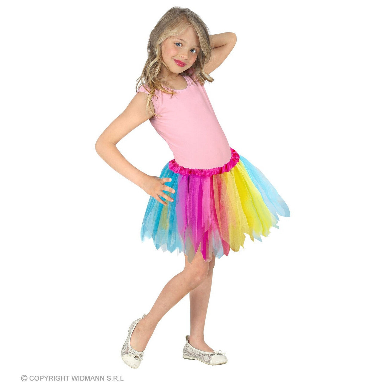 Op deze afbeelding zie je een Kostuums, van het merk Widmann. Dansen Op De Regenboog Eenhoorn Tutu 30 Centimeter Meisje