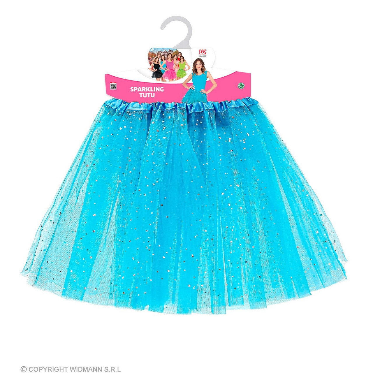 Op deze afbeelding zie je een Kostuums, van het merk Widmann. Hemelse Sterren Ballet Tutu 40 Centimeter Blauw Vrouw