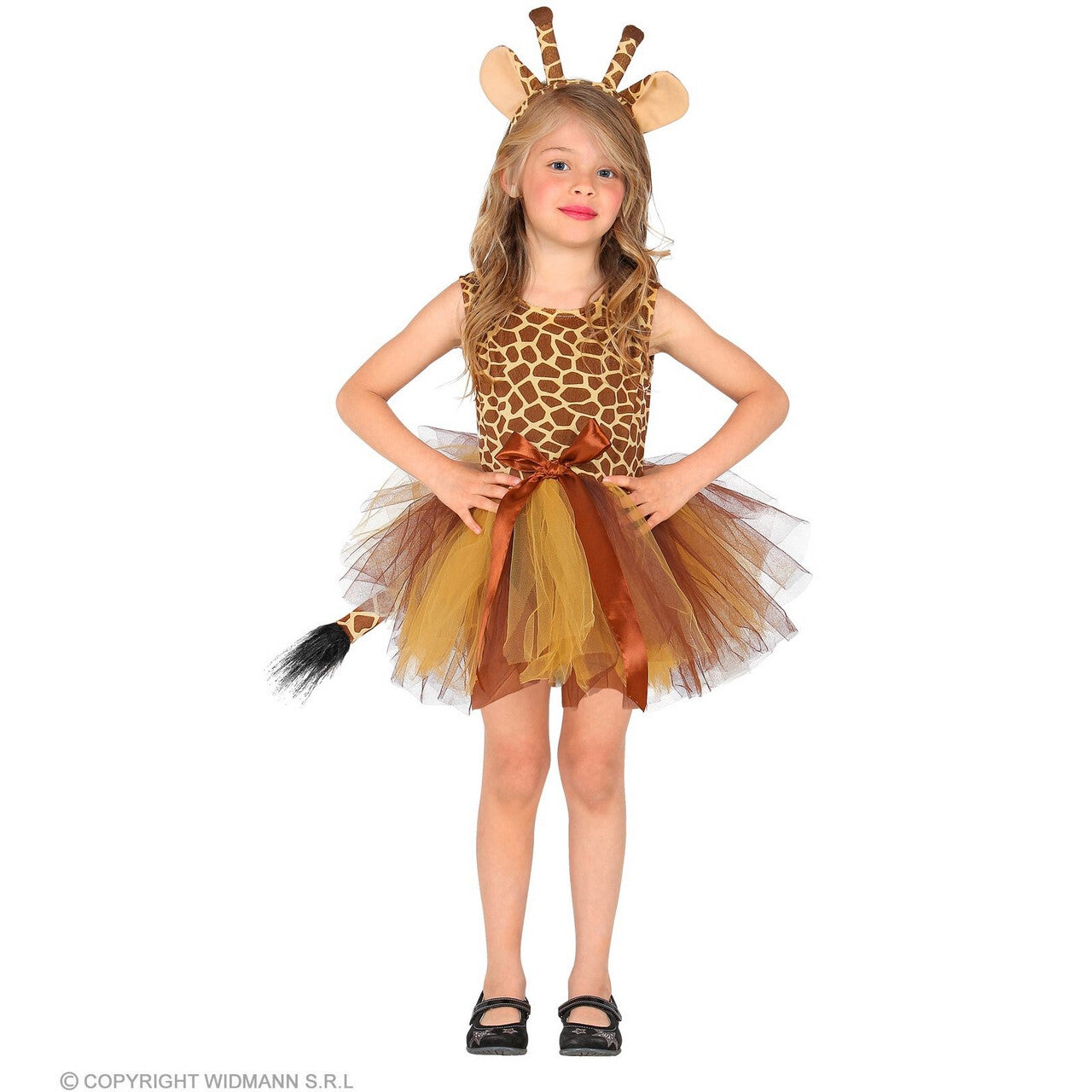 Op deze afbeelding zie je een Kostuums, van het merk Widmann. Elegante Ballet Giraffe Giraldine Meisje Kostuum