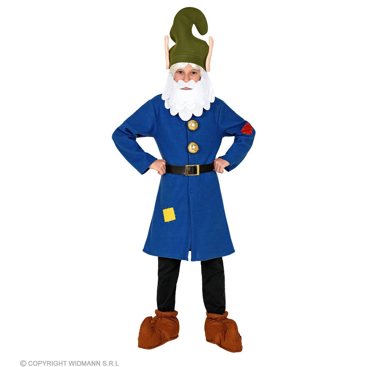 Op deze afbeelding zie je een Kostuums, van het merk Widmann. Altijd Bezige Mijn Kabouter Sneezy Jongen Kostuum