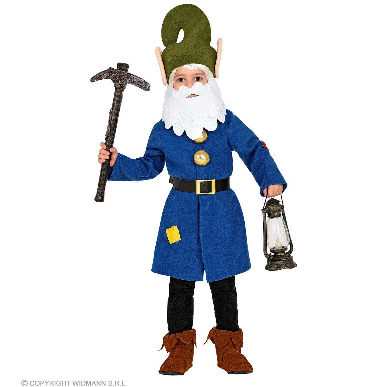 Op deze afbeelding zie je een Kostuums, van het merk Widmann. Altijd Bezige Mijn Kabouter Sneezy Jongen Kostuum