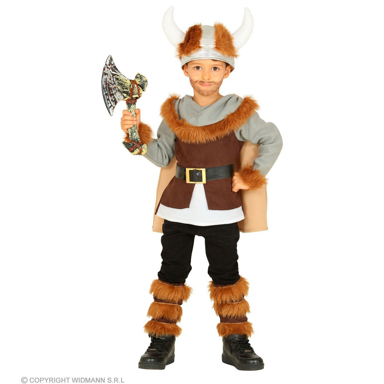 Op deze afbeelding zie je een Kostuums, van het merk Widmann. Ivaricus De Jonge Viking Jongen Kostuum
