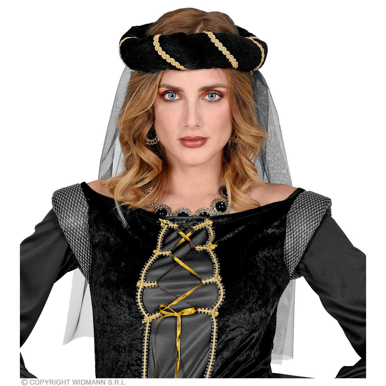 Op deze afbeelding zie je een Accessoires, van het merk Widmann. Middeleeuwse Vrouwe Van Het Kasteel Hoofdband Met Sluier
