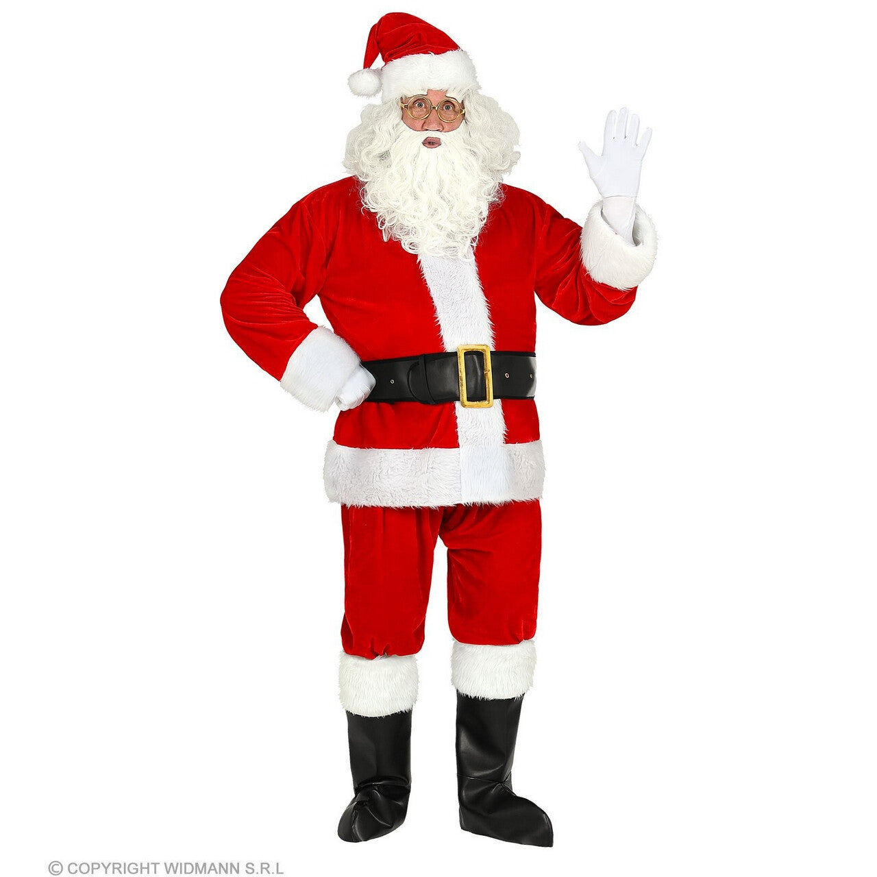 Op deze afbeelding zie je een Kostuums, van het merk Widmann. De Enige Echte Professionele Kerstman Compleet Kostuum