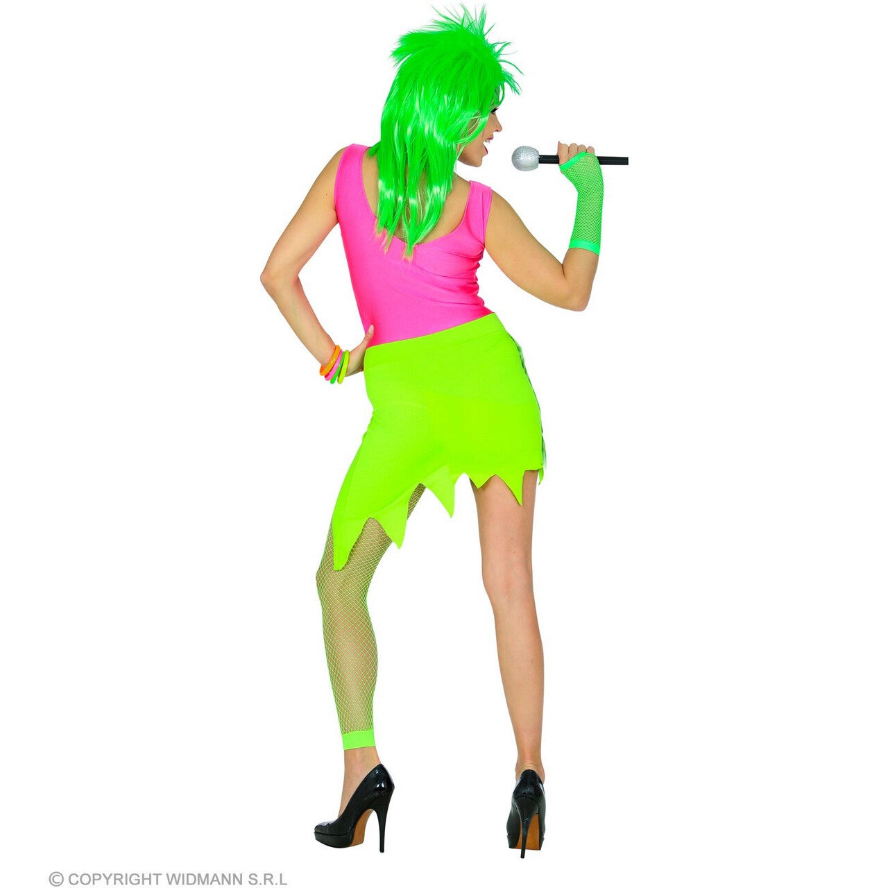 Op deze afbeelding zie je een Kostuums, van het merk Widmann. Wilde Rock Chick Vrouw Kostuum